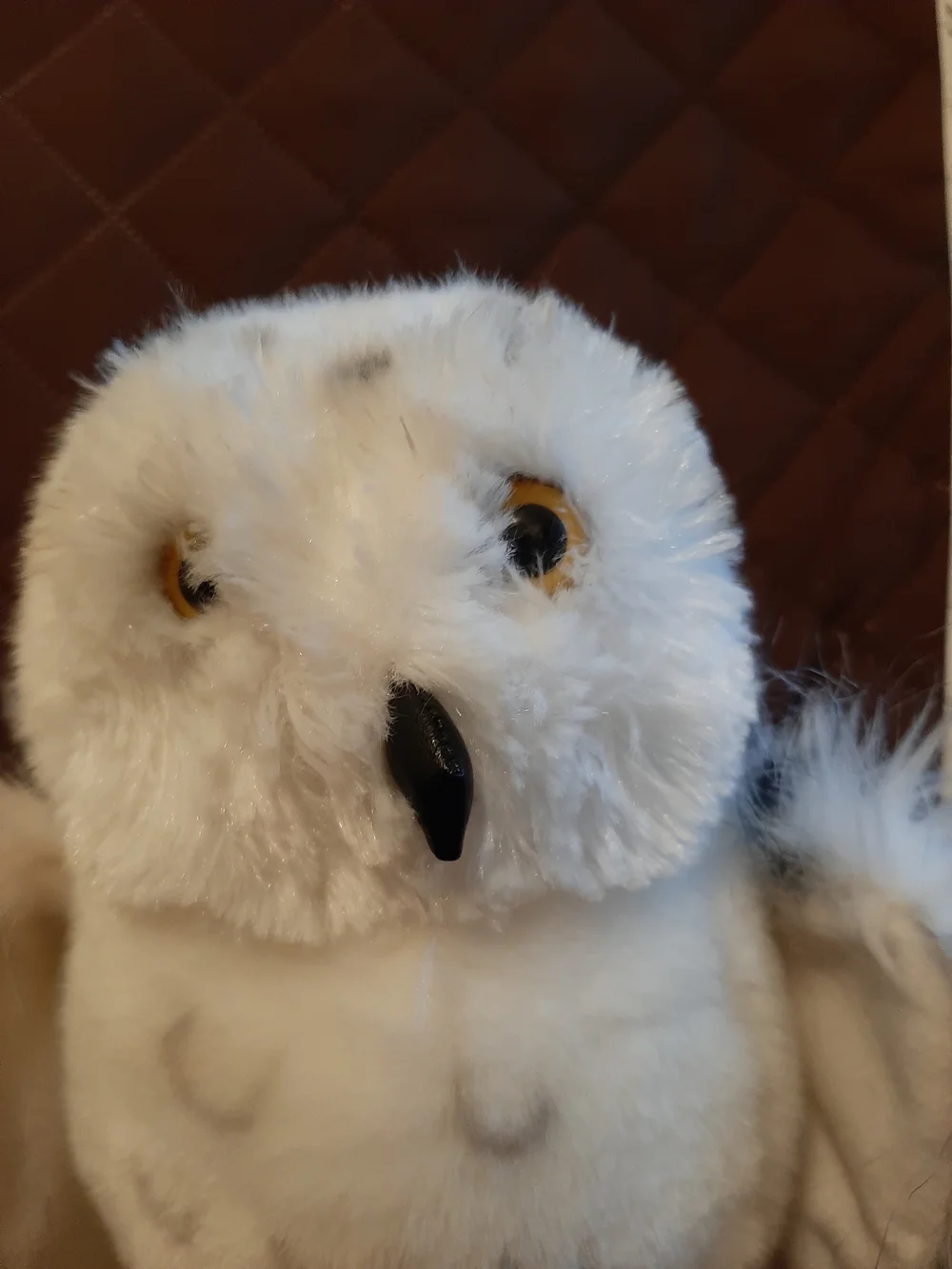 White Plush Snowy Owl Small Pet Toy - Soft Cage-Friendly Plush 11